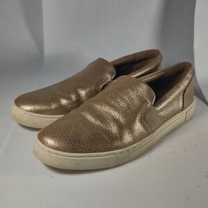 Frye Ivy Leather Slip On Sneakers size 9.5 Rose Gold